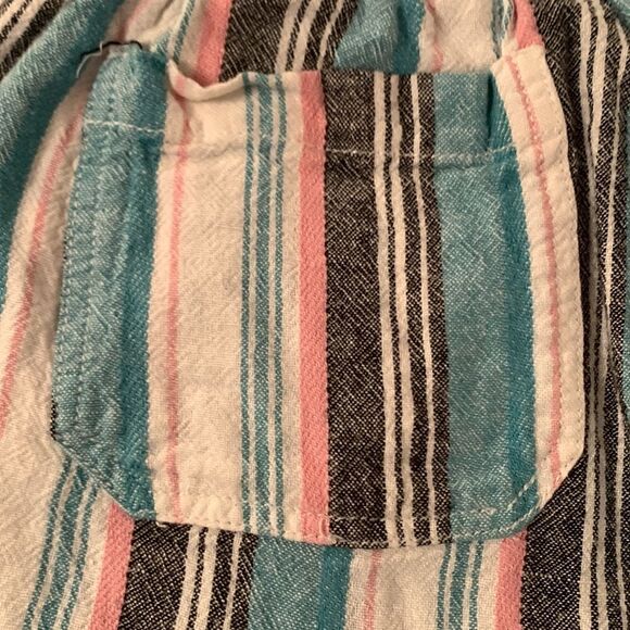 BRIGGS Linen Blend Striped Women’s Shorts Size M - Picture 9 of 11